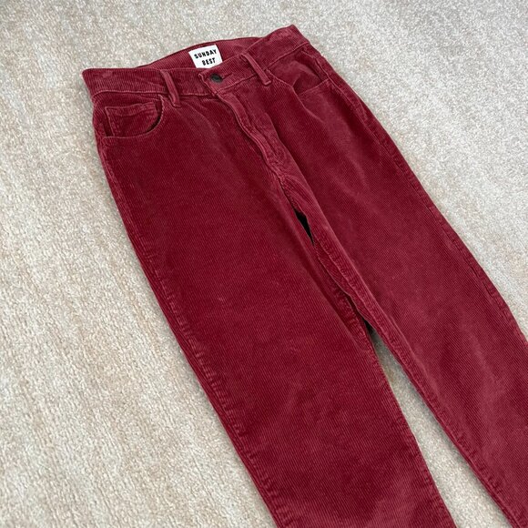 Aritzia Sunday Best Corduroy Crop Pants 0 - Picture 3 of 13